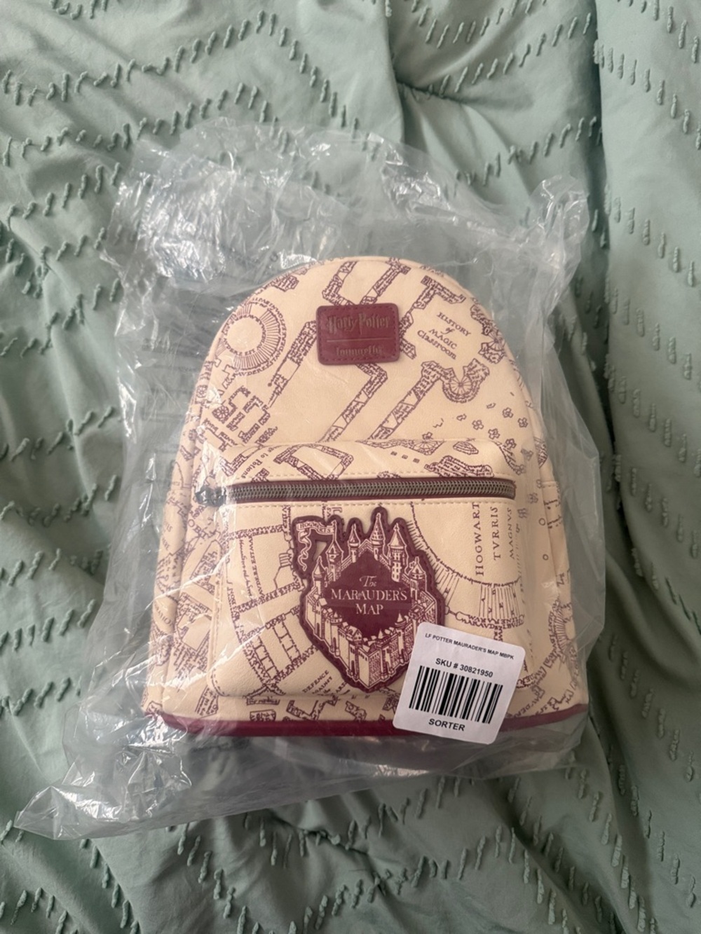 Loungefly Harry Potter Maroon Marauder's Map Mini Backpack - NWT